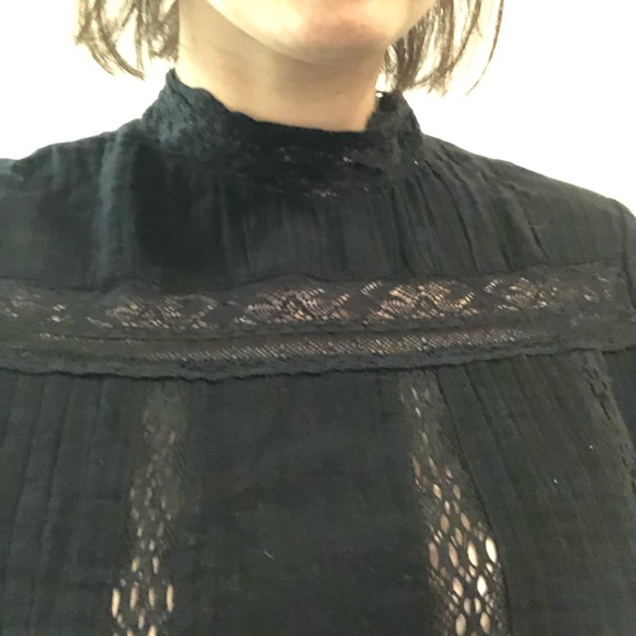 Lace detailed black peplum blouse - Zara - Picture 3 of 5